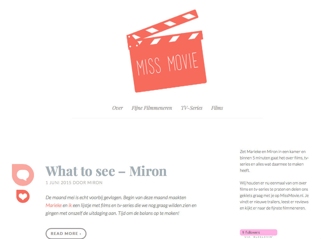 Miss Movie blog